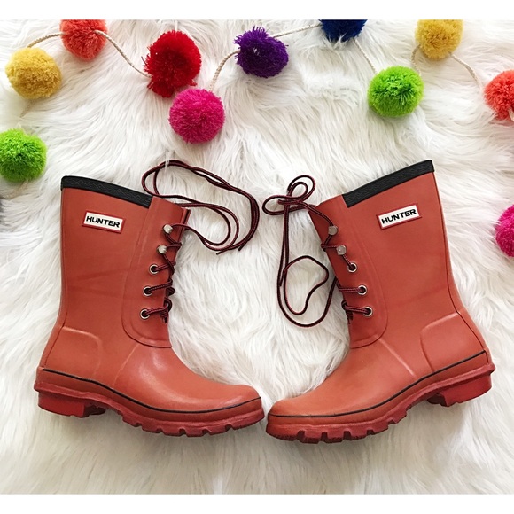hunter lace up wellies